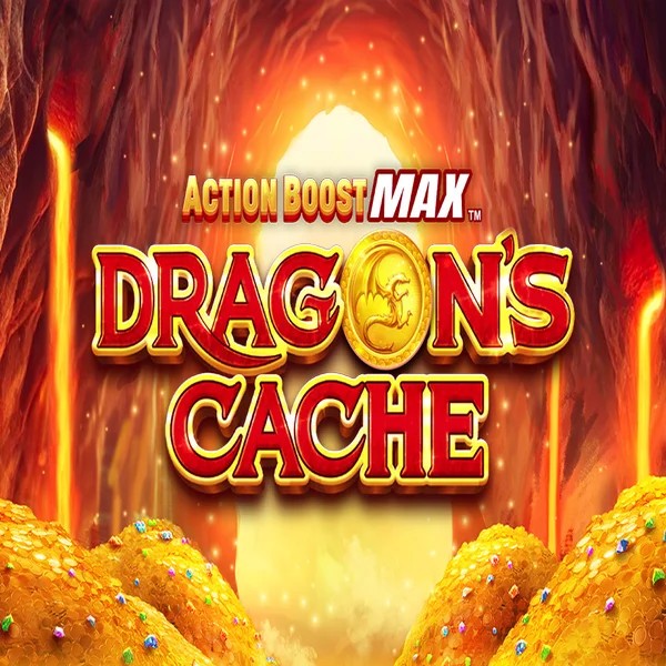 Slots logo of Action Boost Max Dragon's Cache from SpinPlay Games at Jokery Casino